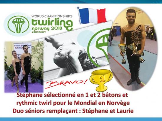 STEPHANE Sélectionné au Mondial en Norvège