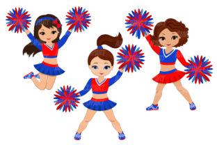 Red blue white cheerleader clipart graphics 29964104 2 312x208